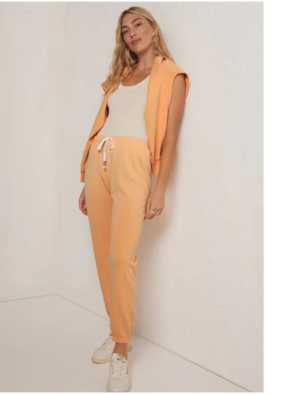 NWT Z Supply High Tides Joggers Orange cream size medium